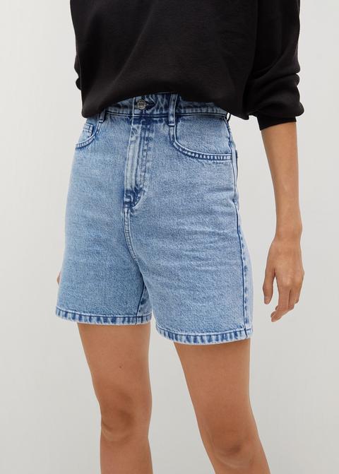 Short Denim Tiro Alto