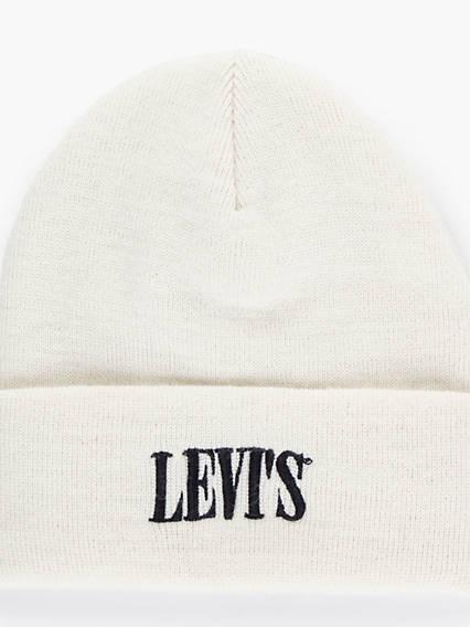 Serif Logo Beanie Blanco / Regular White