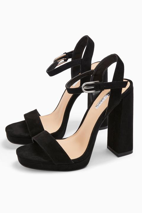 Womens Sabine Black Platform Heels - Black, Black