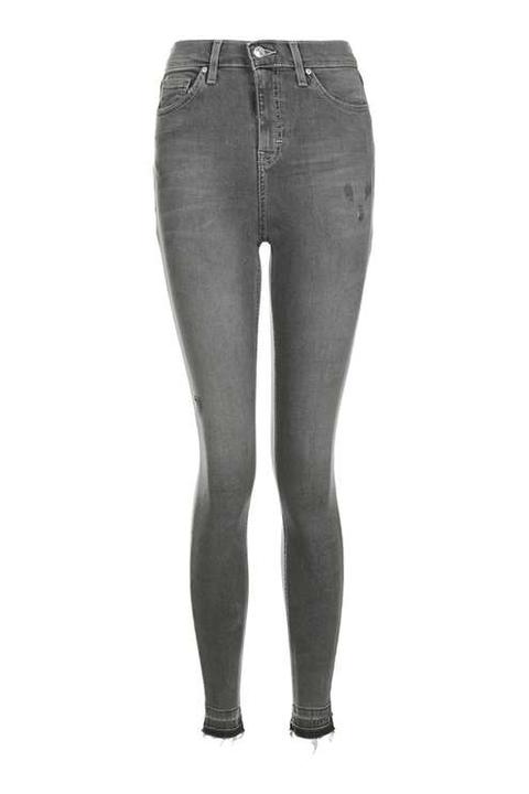 Moto Grey Undone Hem Jamie Jeans