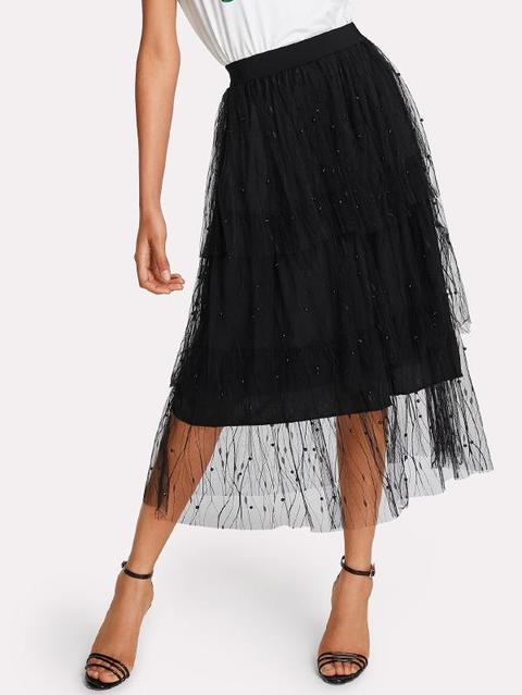 Gonna In Strass Con Dettagli In Strass
