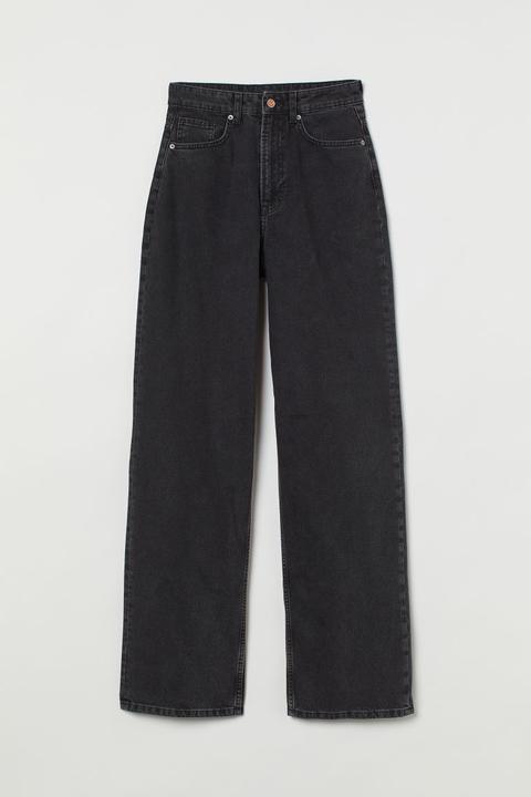 90s Baggy High Jeans - Negro