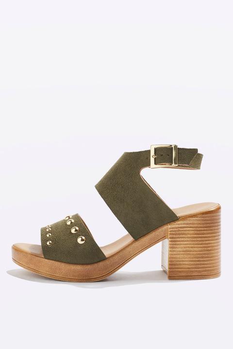 Dice Studded Mid Sandals