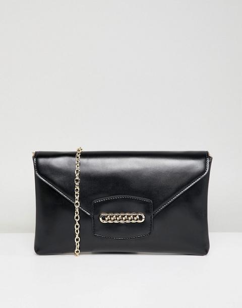 Asos Design - Pochette A Busta Con Catena E Tracolla Rimovibile - Nero