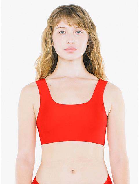 Nylon Tricot Cropped Tank Top