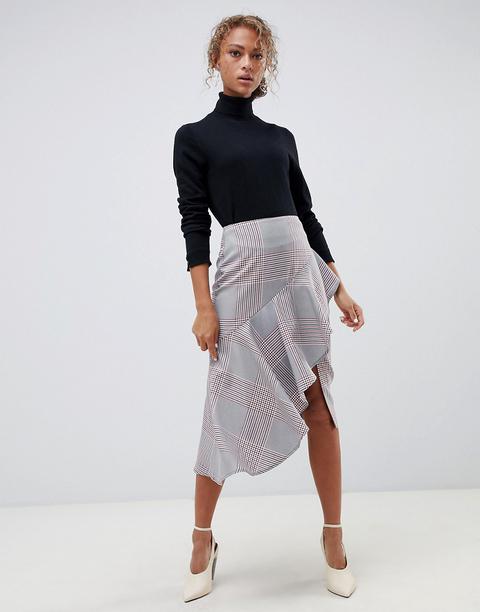 Falda Midi De Sastre Con Detalle En Cascada De Asos Design