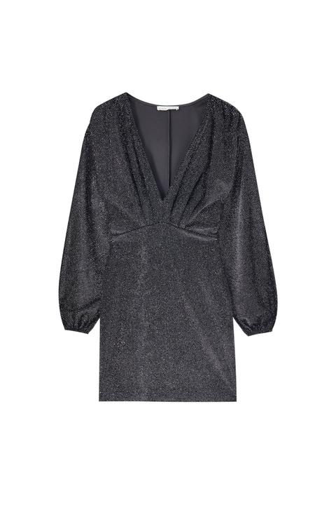 Vestido Mini Negro Brillos