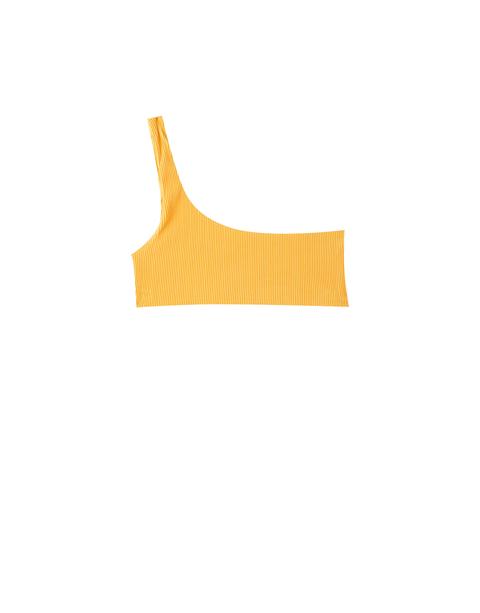 Top Bikini Asimétrico Mandarina