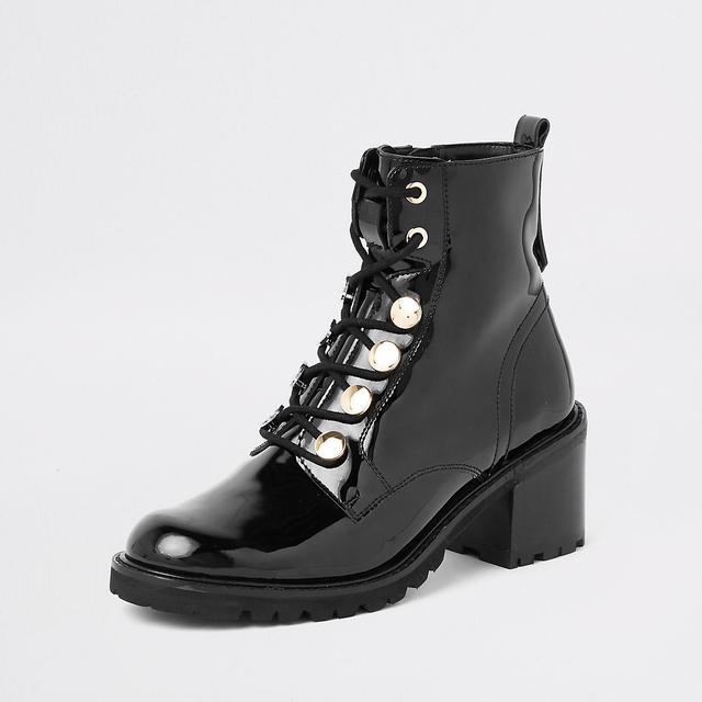 river island chunky patent boots