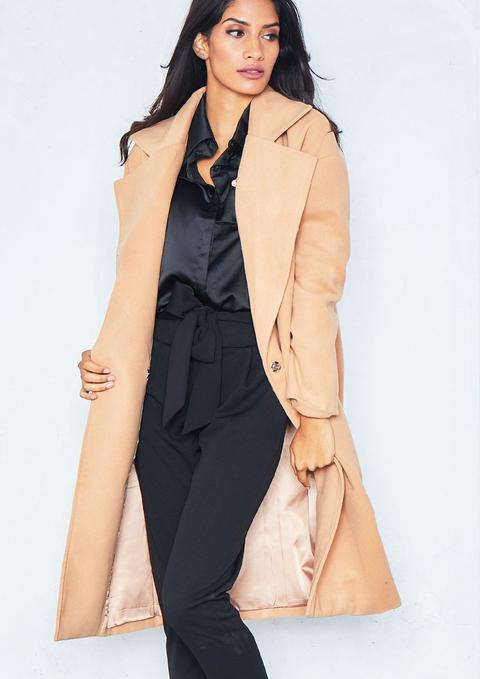 Priah Camel Longline Coat