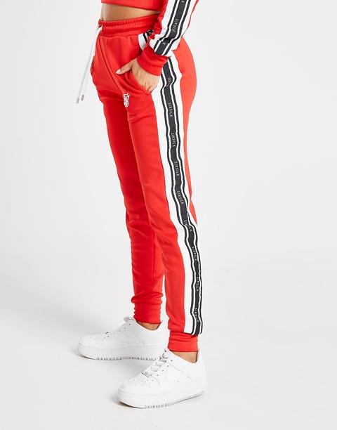 siksilk tape waist poly track pants