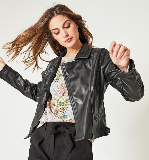 Blouson En Faux Cuir Femme