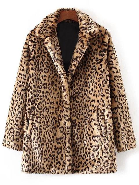 Leopard Faux Fur Coat