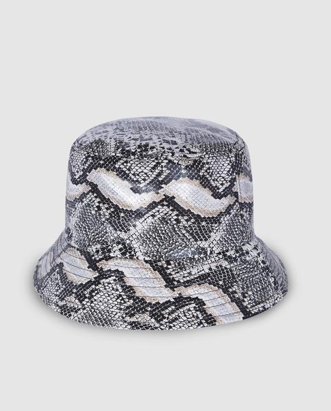 Donatzelli - Gorro Pescador De Mujer Con Estampado Piel De Serpiente