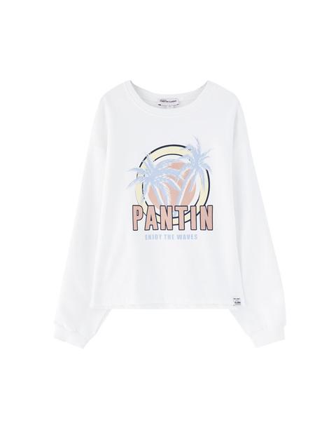 Sudadera Cropped Print Pantín Classic