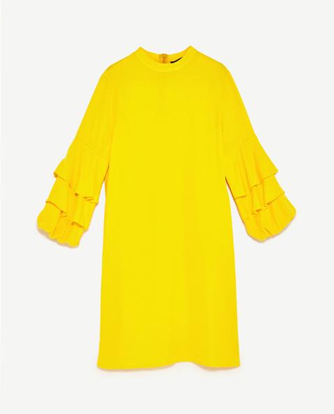 Vestido Manga Volantes