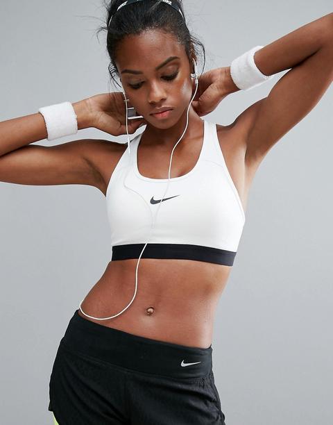 Nike - Pro - Reggiseno Classico Sportivo Imbottito Bianco - Bianco