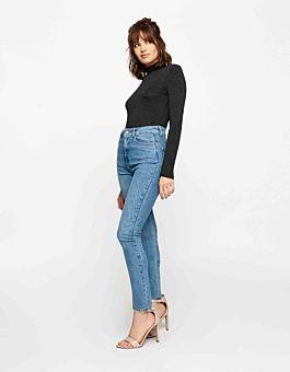 Jeans Mom Vita Media Blu