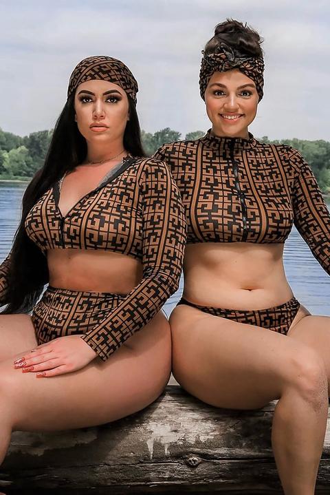 fashion nova 3 piece swimsuit