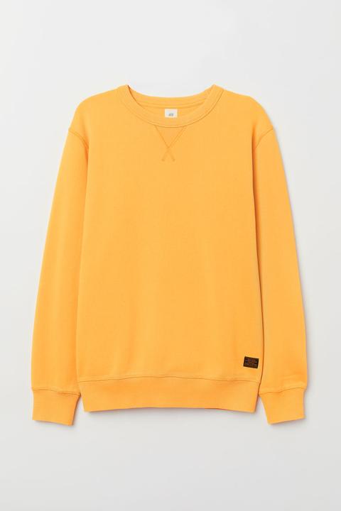 Sudadera Relaxed Fit - Amarillo