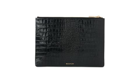 Shiny Croc Medium Clutch