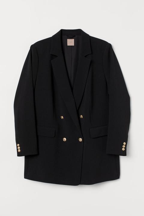 H & M - H & M+ Blazer A Doppio Petto - Nero