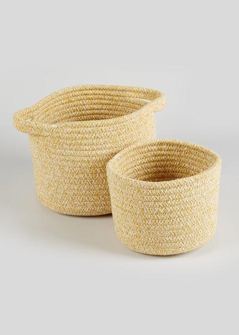 2 Pack Rope Storage Baskets