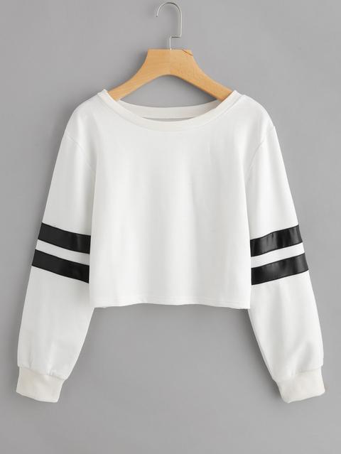 varsity striped sweatshirt