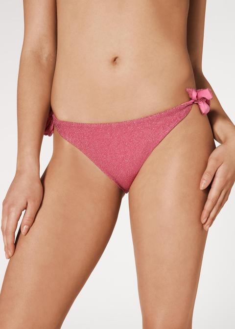 Bikini Bottom Glitterato Con Fiocco Federica