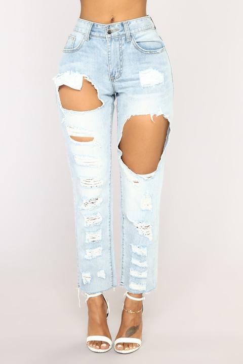 He's Not My Boyfriend Jeans - Light Blue Wash