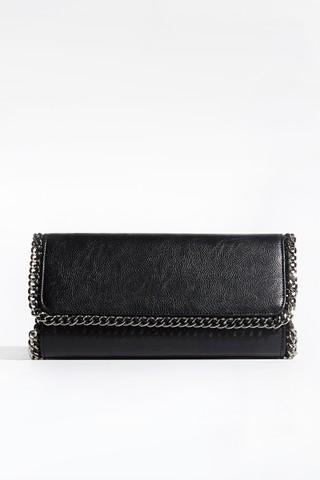 Vesa Black Chain Clutch Bag