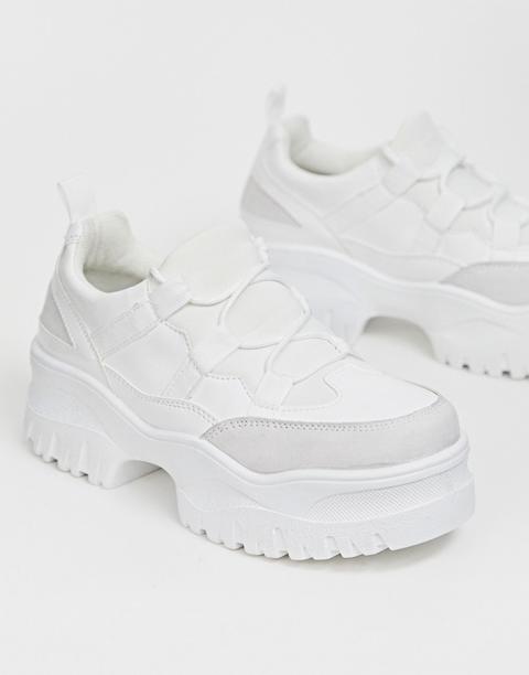 Asos Design Distance Chunky Trainers-white