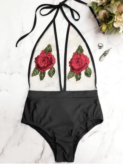 Stereo Flower See Thru Swimwear