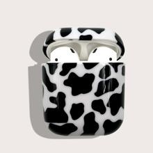 Funda De Airpods Con Patrón De Vaca