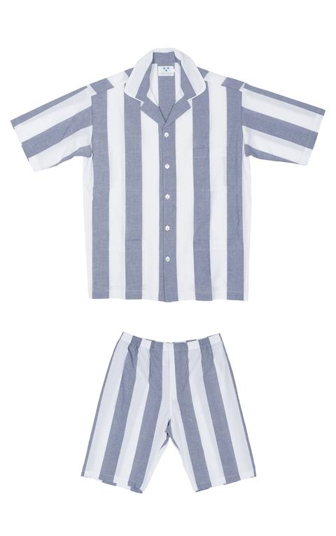 Pijama Hombre Raya Ancha Gris