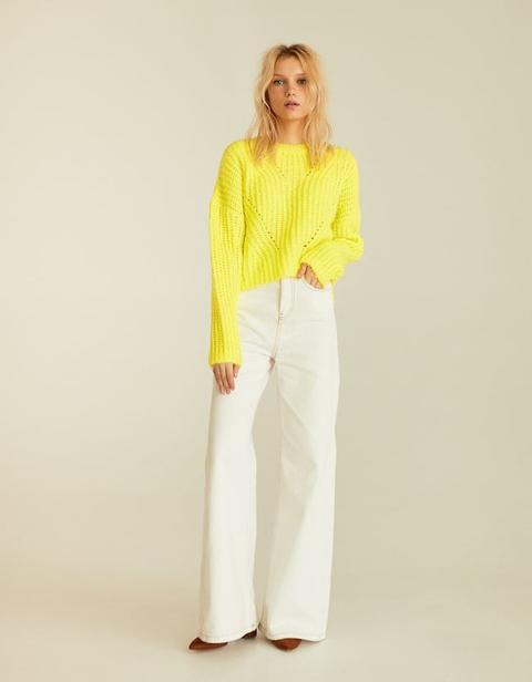 Maglia Cropped Lime