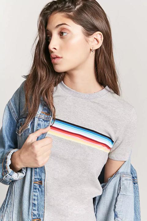 Rainbow Stripe Tee