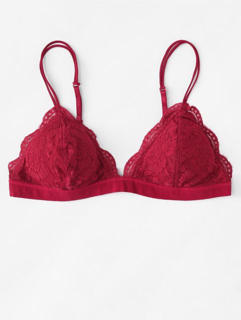 Bralette In Pizzo Smerlato