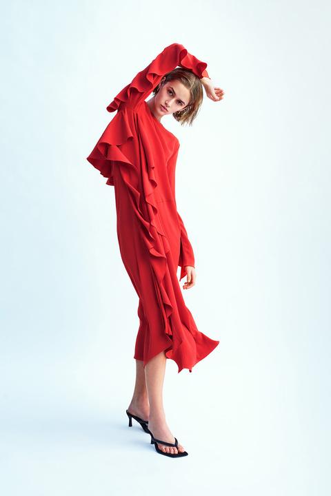Vestido Fluido Volantes