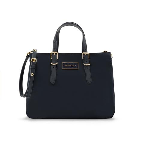 Bolso Tote Cuadrado Azul Marino