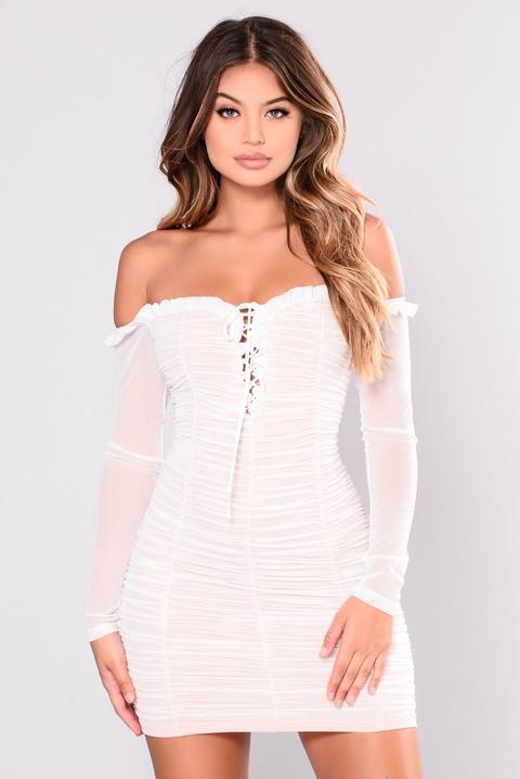 Maura Mesh Dress - White
