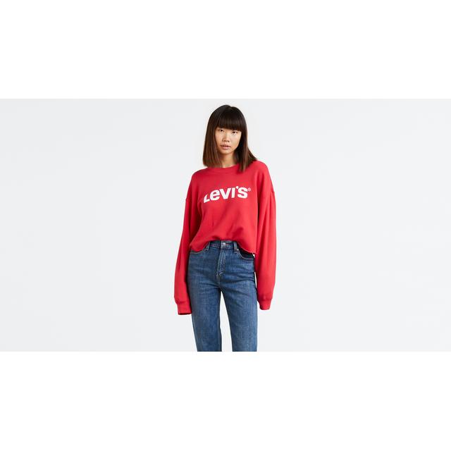 levi's graphic raw cut crew