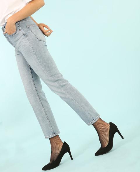 Jeans Dritti A Vita Alta
