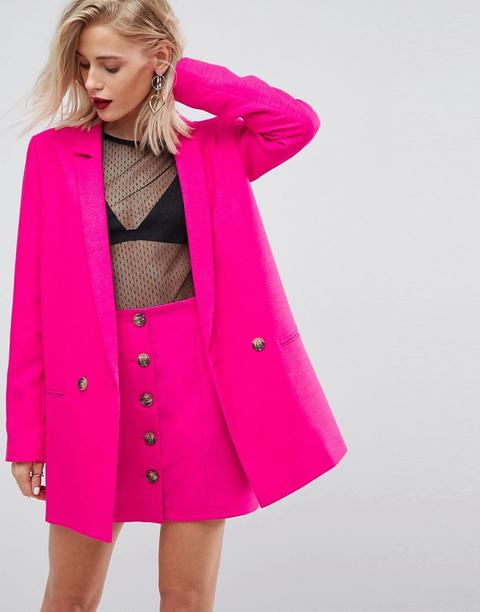 Asos Sartoriale - Blazer Doppiopetto Rosa Pop - Rosa