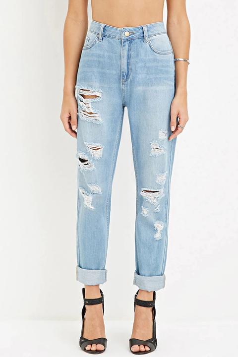 Distressed Boyfriend Jeans