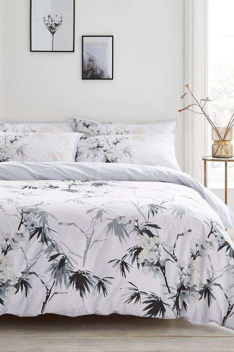 Bianca Kyoto Oriental Floral Cotton Duvet Cover And Pillowcase Set