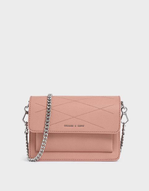 top stitch detail crossbody bag