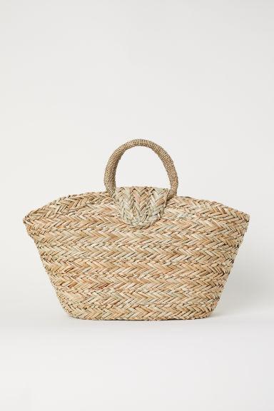 H & M - Bolso De Paja - Beis