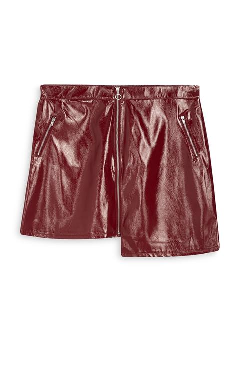 Red Metallic Skirt