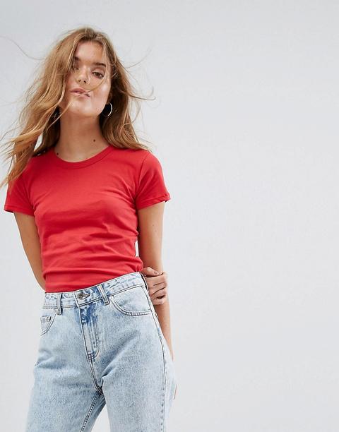 Pull&bear - Top Basic - Rosso